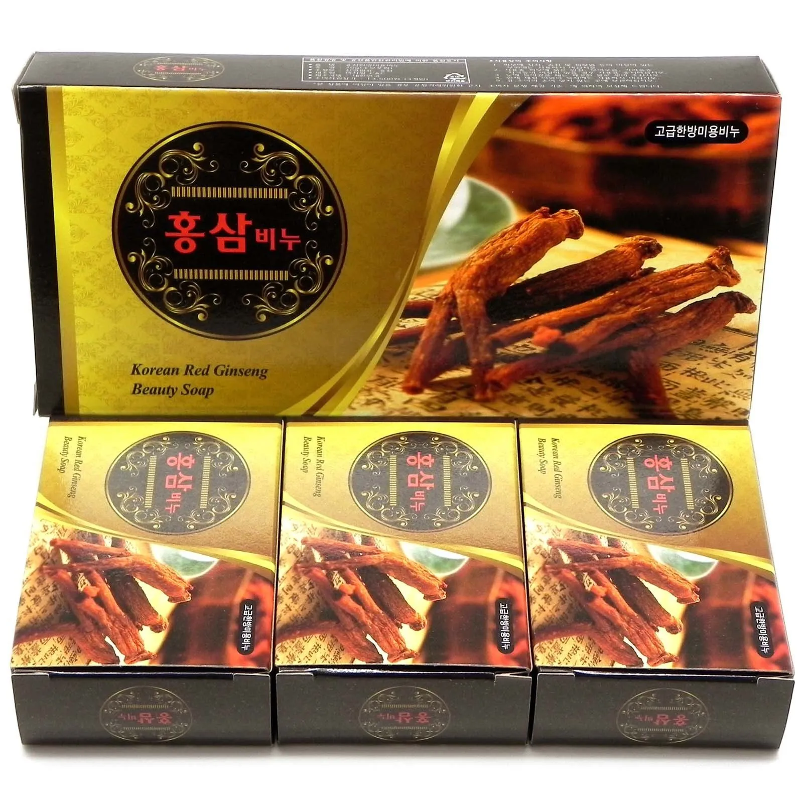 10 Boxes Korean Red Ginseng Beauty Bar Soaps Moisture Nourishment Cleanser Bath