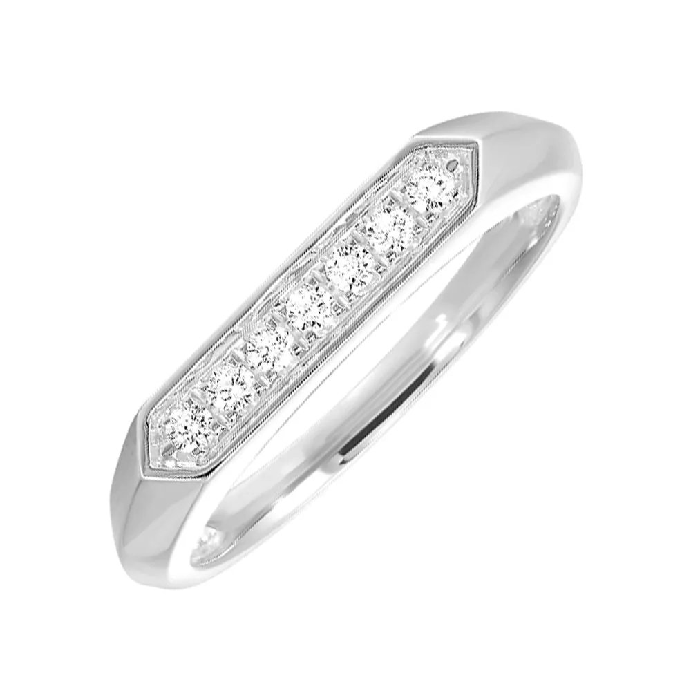 10KT WHITE GOLD DIAMOND (1/8CTW) RING