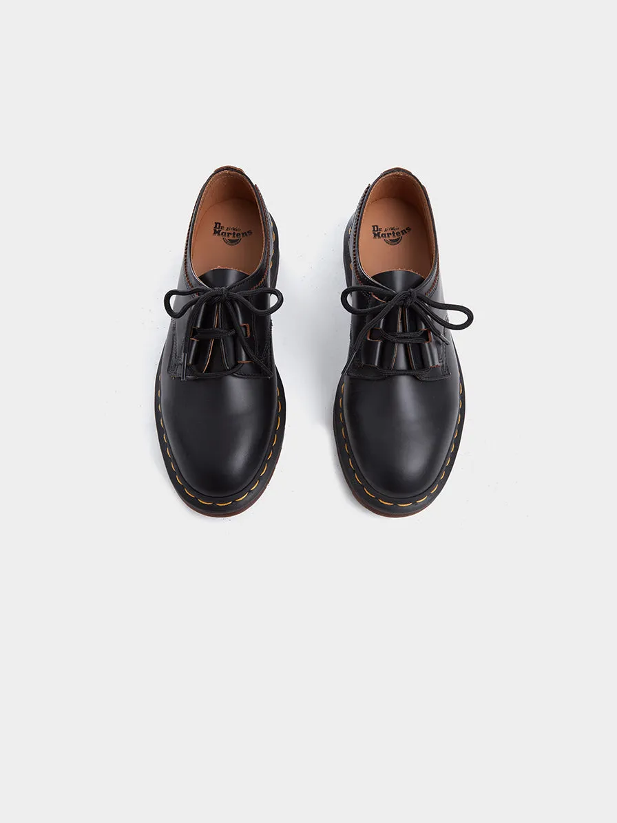 1461 Ghillie Leather Oxford Shoes, Black Vintage Smooth