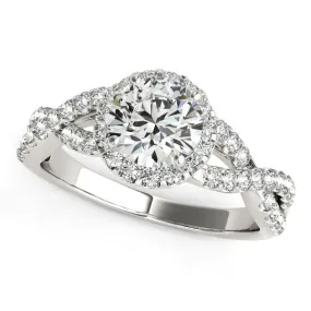 14k White Gold Entwined Split Shank Diamond Engagement Ring (1 1/2 cttw)-rxd67366y28bt