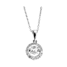 14KT WHITE GOLD DIAMOND (1/2CTW) PENDANT