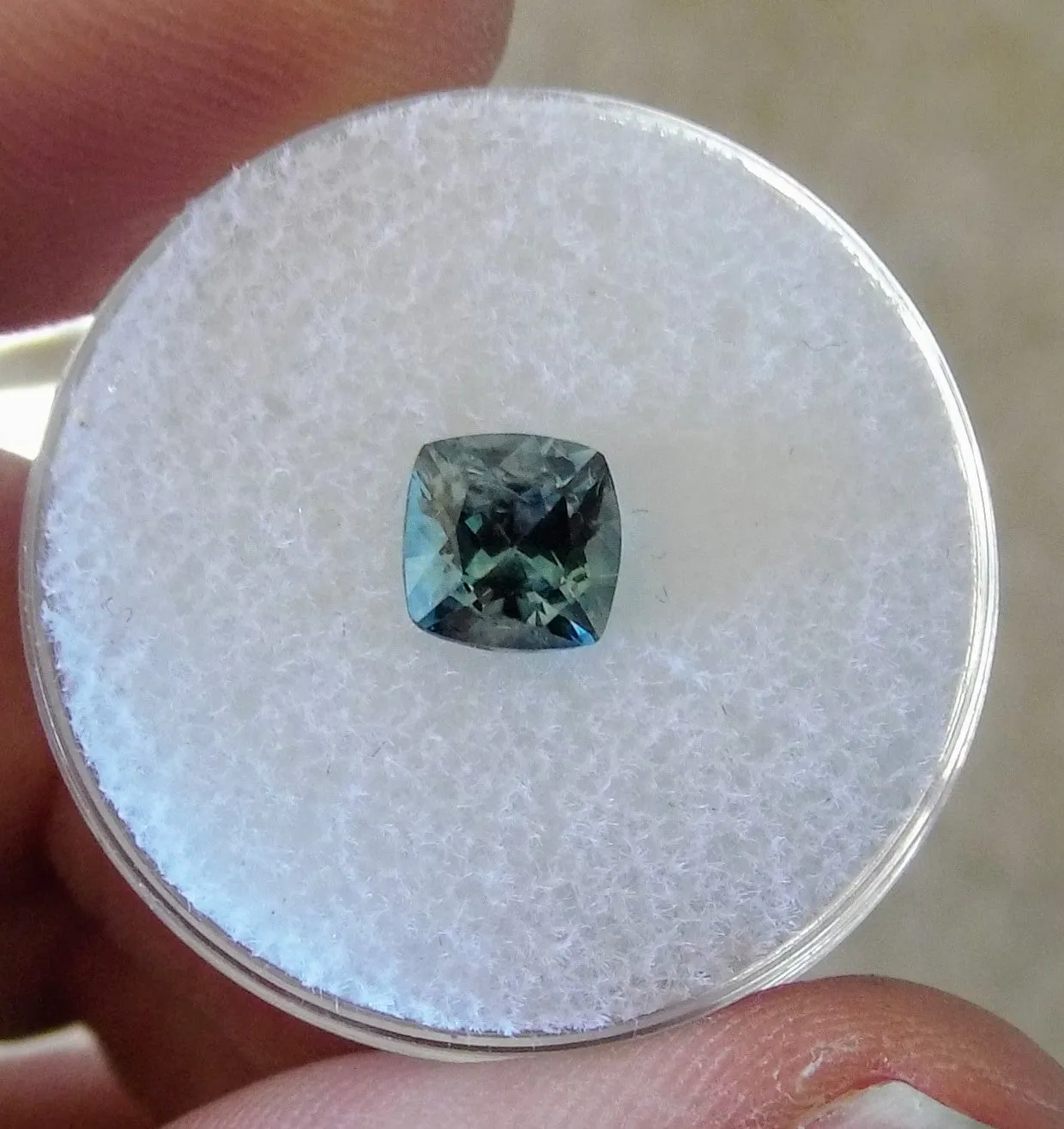 1.53ct BLUE GREEN MONTANA SAPPHIRE ELDORADO BAR