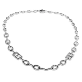 18K White Gold Necklace with Round Cut Diamonds 2.00CT