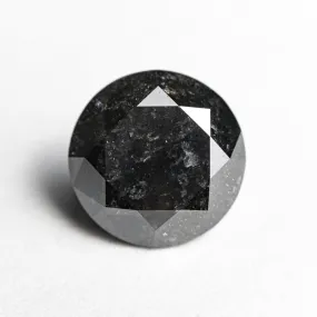 3.40ct 9.19x9.17x6.24mm Natural Fancy Black Round Brilliant 18933-01