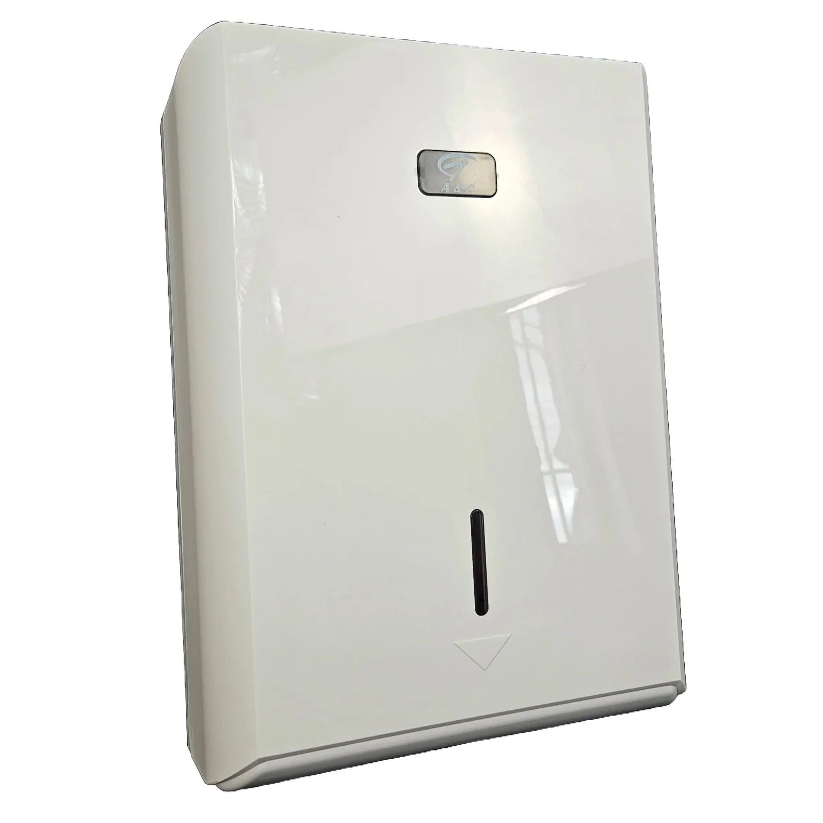 A&C Gentility Slimline Hand Towel Plastic Dispenser White AC-806A