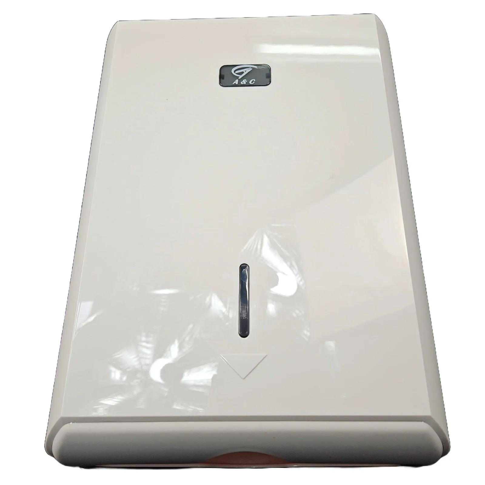 A&C Gentility Slimline Hand Towel Plastic Dispenser White AC-806A