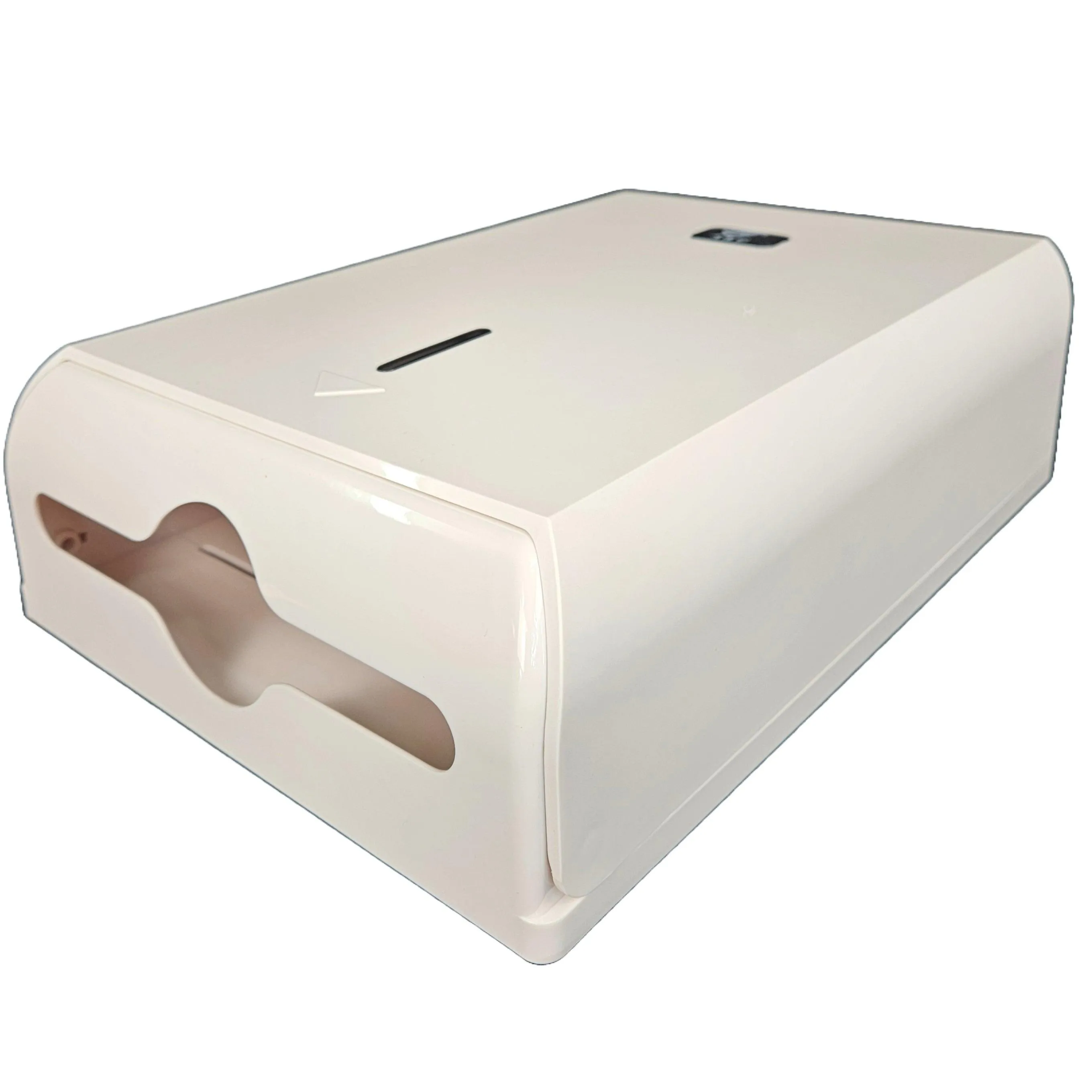 A&C Gentility Slimline Hand Towel Plastic Dispenser White AC-806A