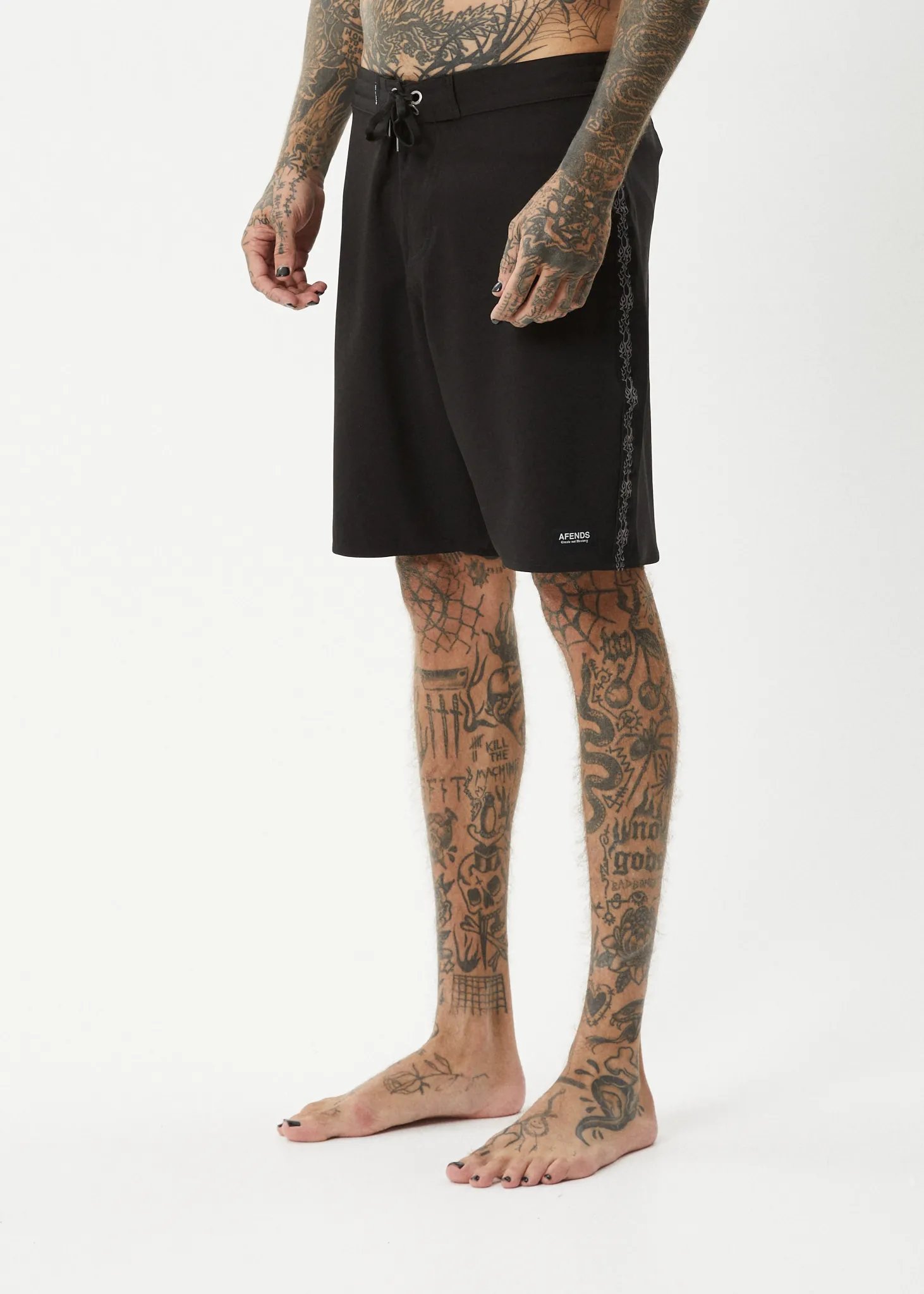 AFENDS Mens Bound - Surf Related Boardshorts 20 Inch - Black