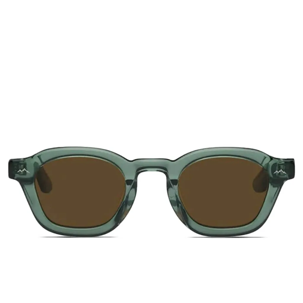 Afield Out x Akila Logos Sunglasses - Green/Brown