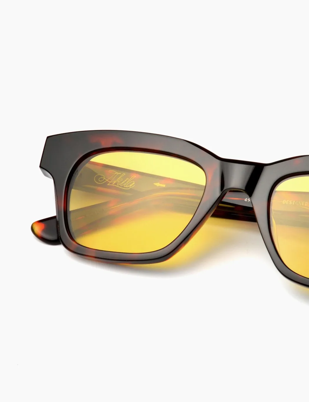 Akila Analogue Sunglasses - Tortoiseshell/Yellow Lens