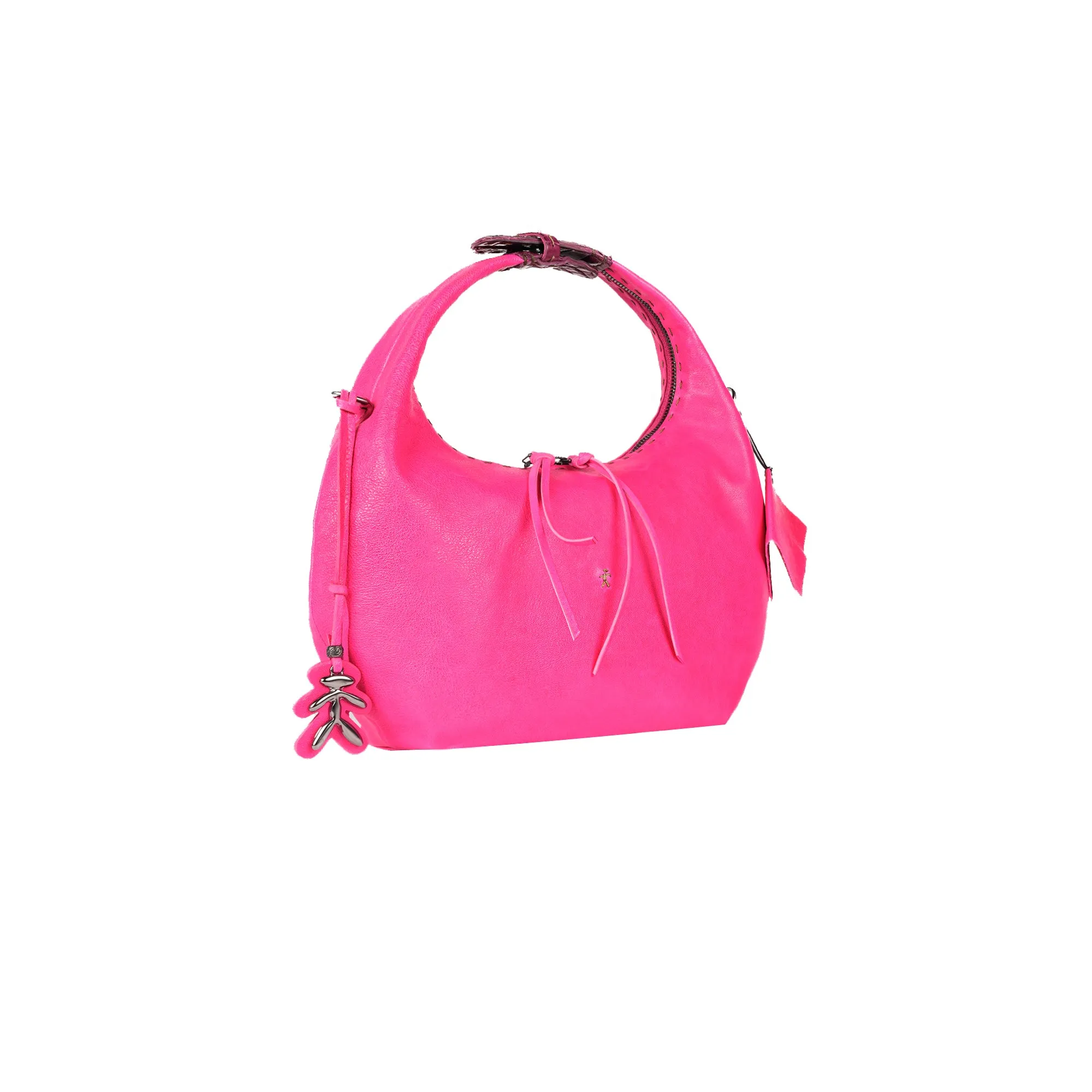 Anfora Manico M With Crocodile Old Iron Fuxia