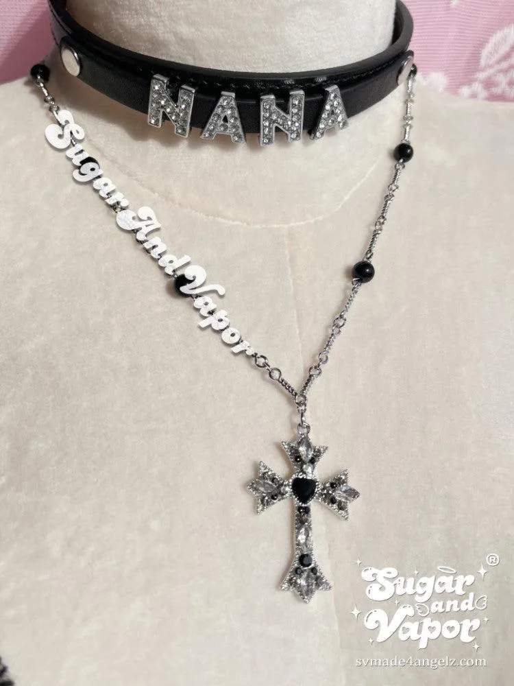 Annora Rhinestone Cross Necklace