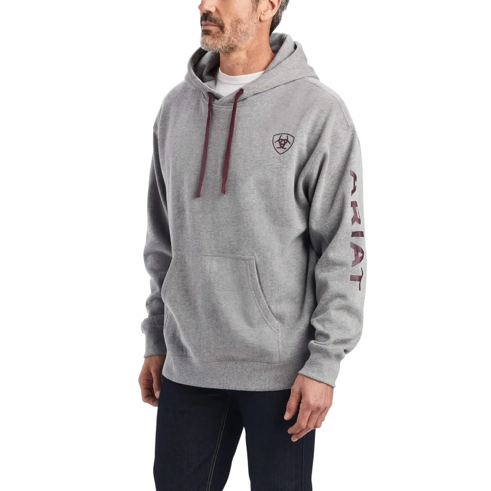 Ariat Mens Logo Grey Hoodie | Outerwear | Shop Online