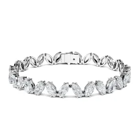 AUTRE - 14k White Gold 8.00ct Lab Grown Diamond Marquis Tennis Bracelet