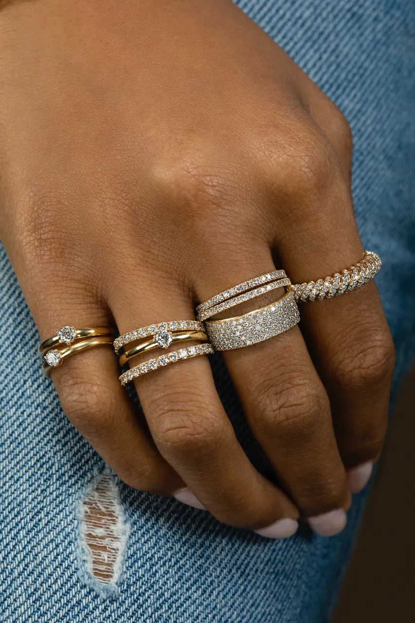 Biggie Eternity Band - White Diamond / 14k Yellow Gold