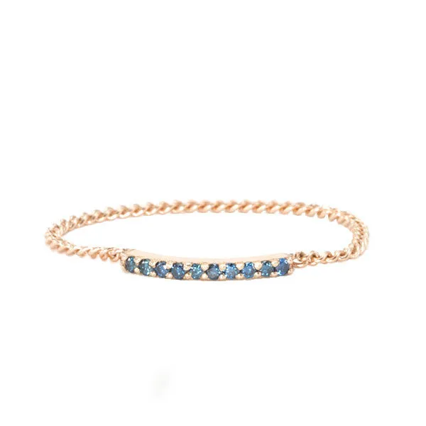 Blue Diamond Chain Ring