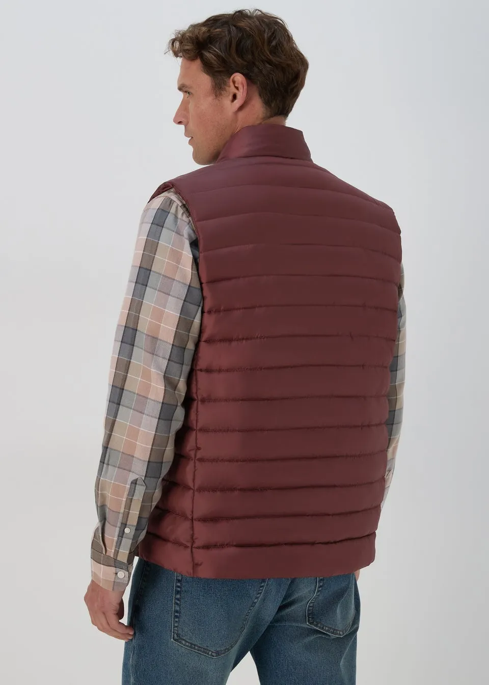 Burgundy Puffer Gilet