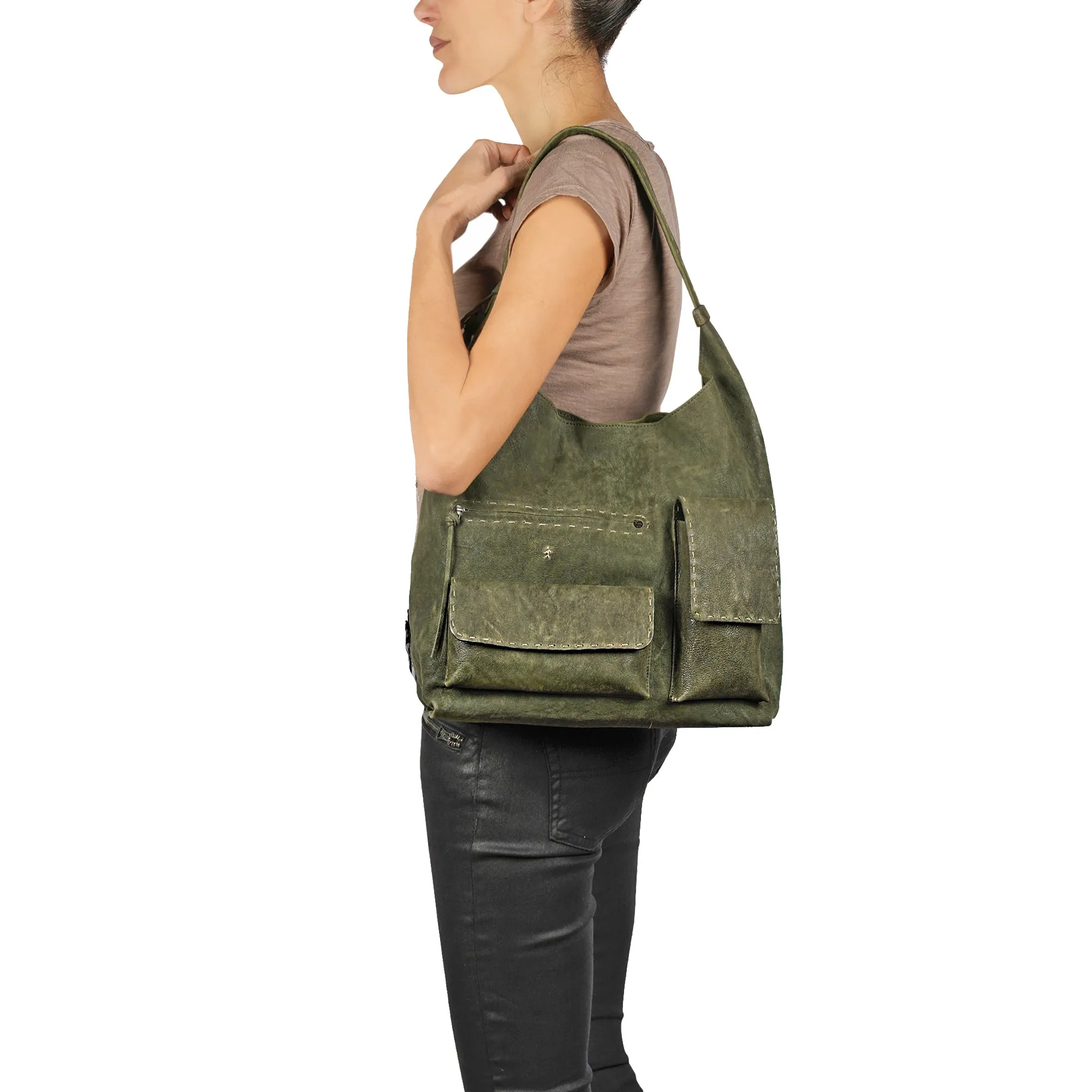 Canotta Pocket M Grattato Olive