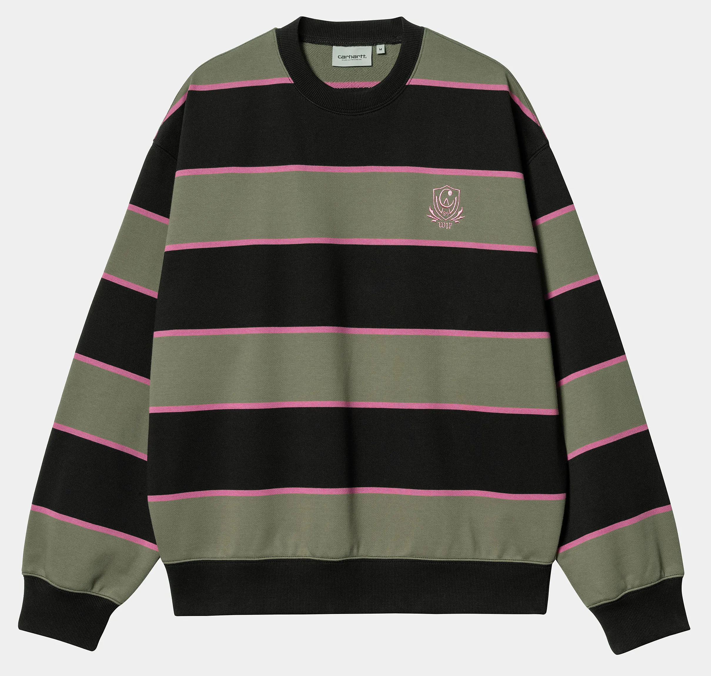 Carhartt  |Stripes Sweat Street Style Logo Sweatshirts