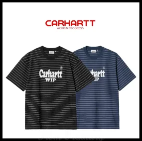 Carhartt  |Stripes Unisex Street Style Logo T-Shirts