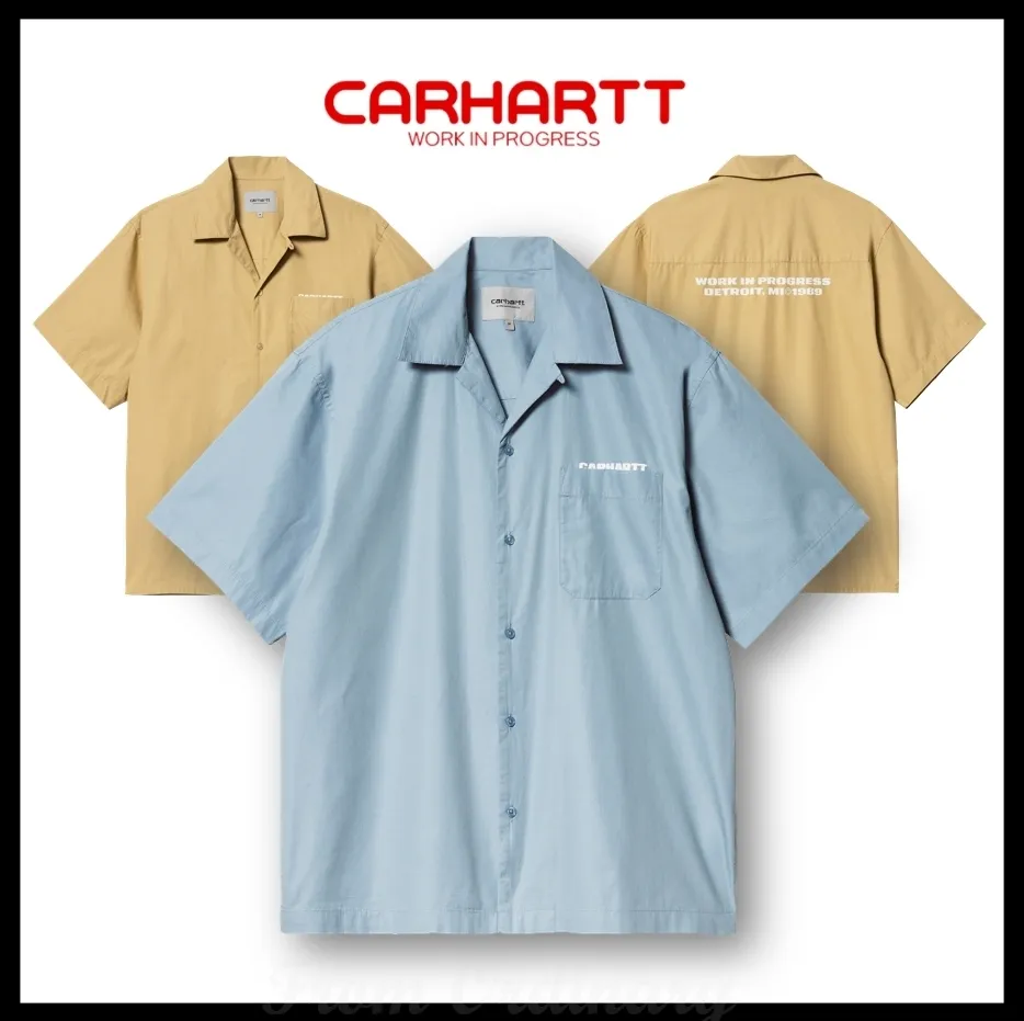 Carhartt  |Unisex Street Style Short Sleeves Logo Shirts