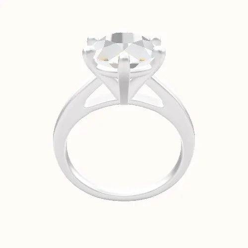 Cathedral Engagement Ring With High Set Six Prong Head