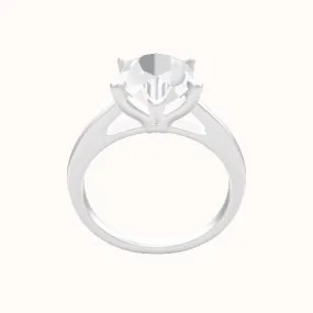 Cathedral Engagement Ring With Standard Four Prong Head