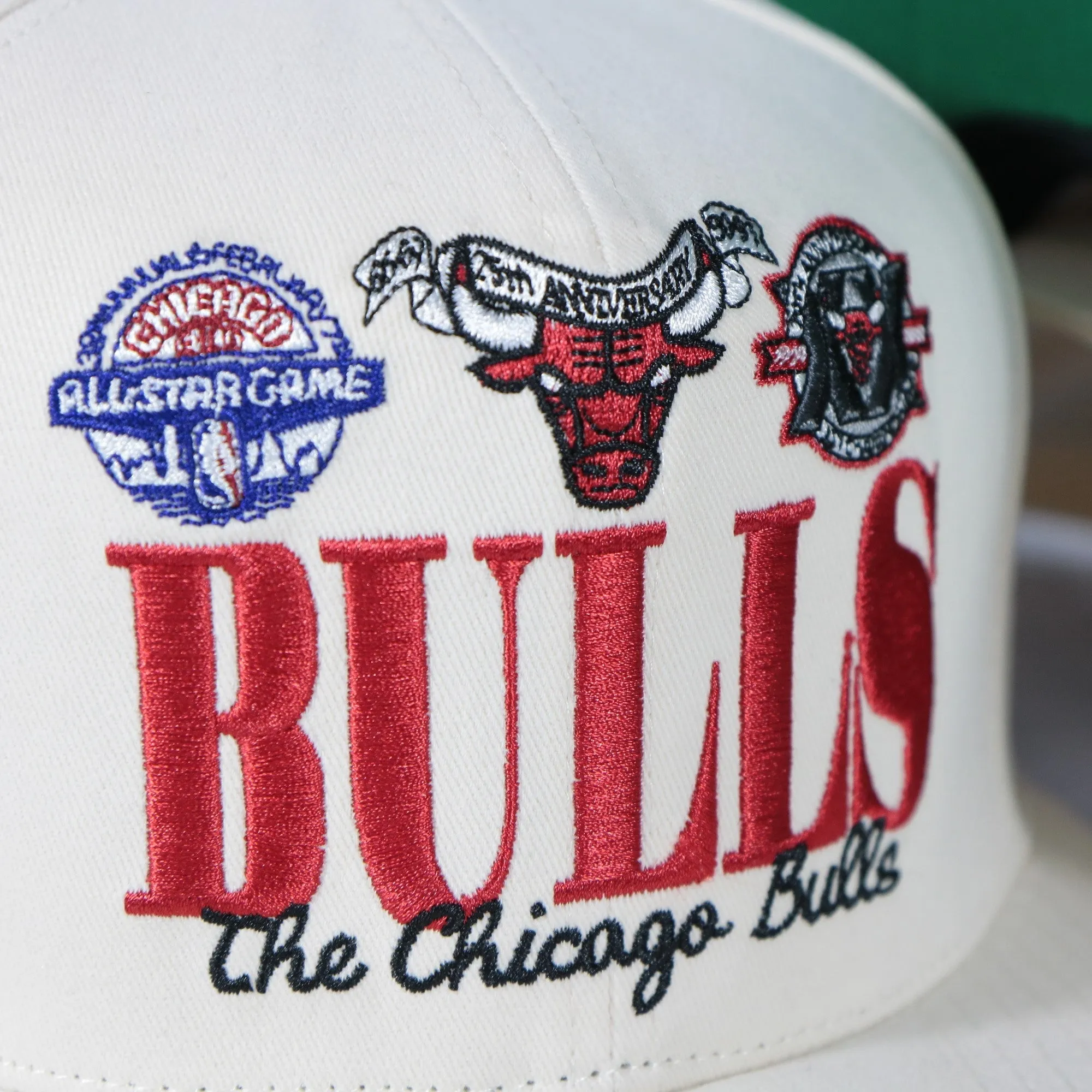 Chicago Bulls Hardwood Classics Reframe Retro Green bottom | Off-White Snapback Hat