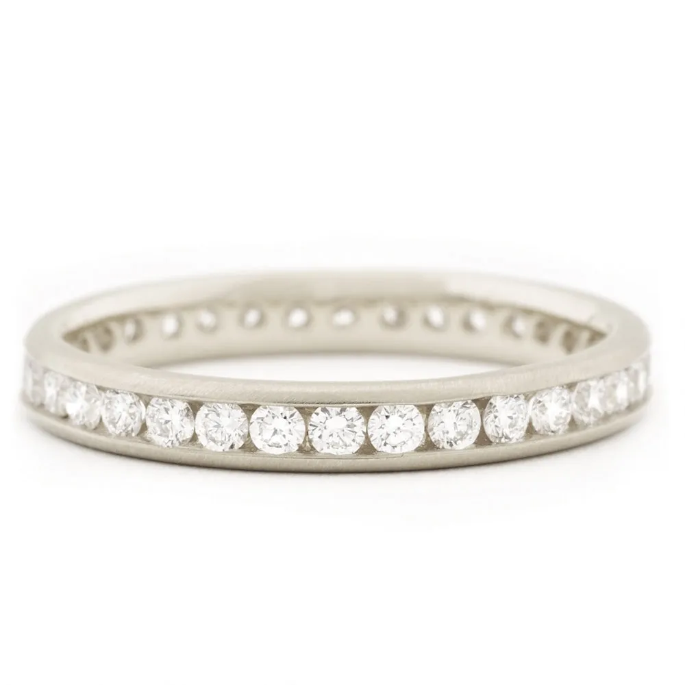 Classic Channel Set Half Eternity Band