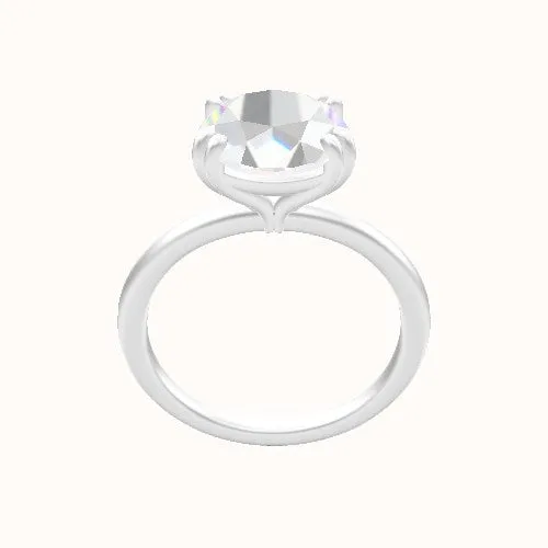 Classic Solitaire Engagement Ring With Double Prongs Head