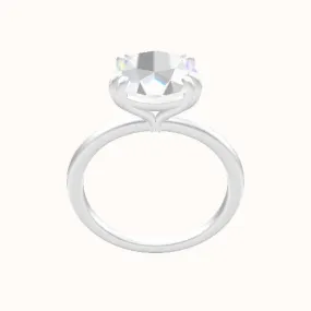 Classic Solitaire Engagement Ring With Double Prongs Head