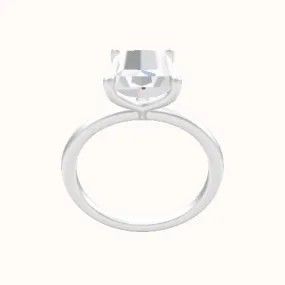 Classic Solitaire Engagement Ring With Petal Four Prong Head