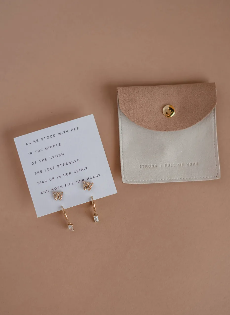 Dear Heart - Strong + Full of Hope Earring Set