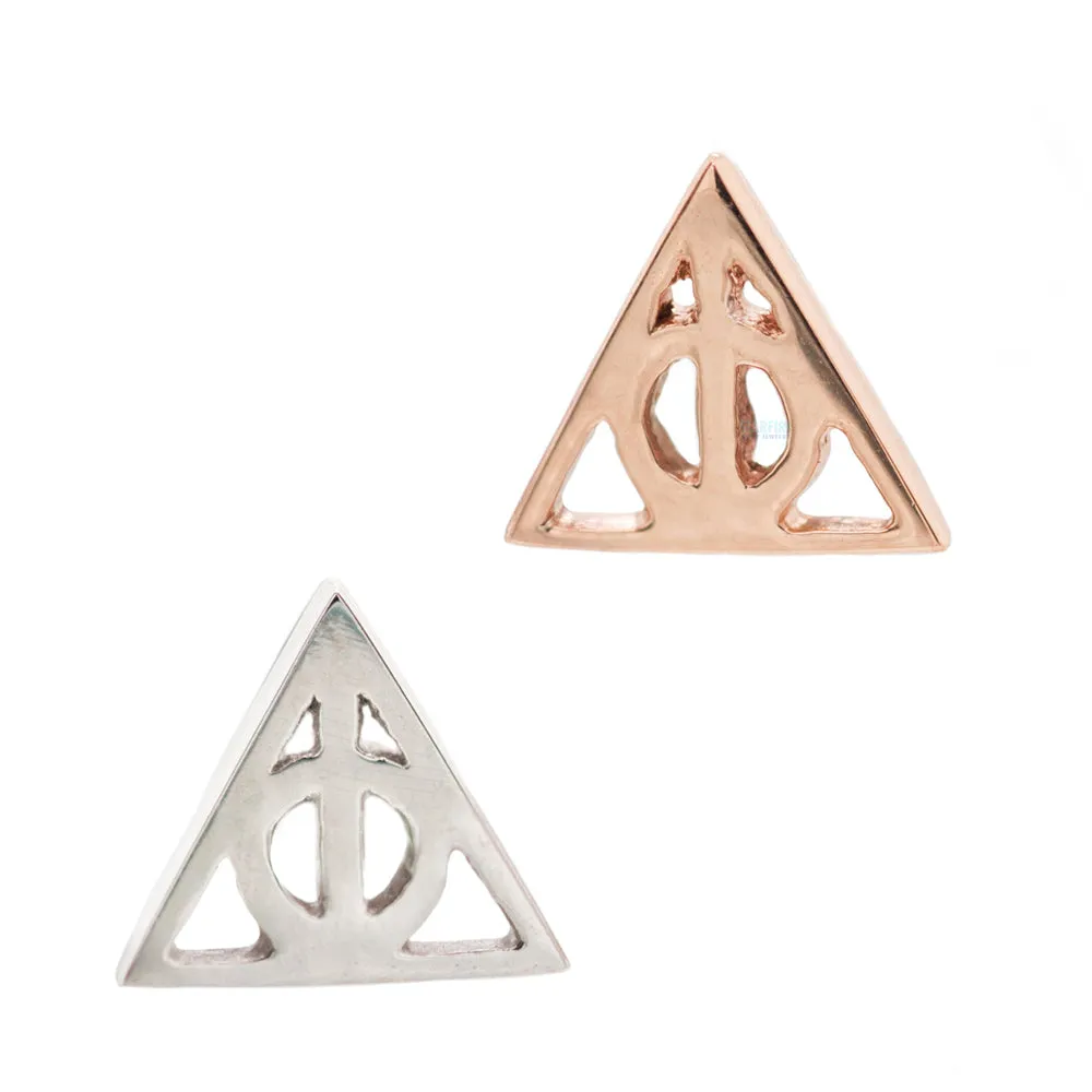 Deathly Hallows Threaded End in Gold