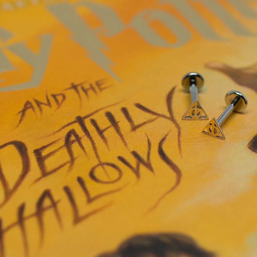 Deathly Hallows Threaded End in Gold