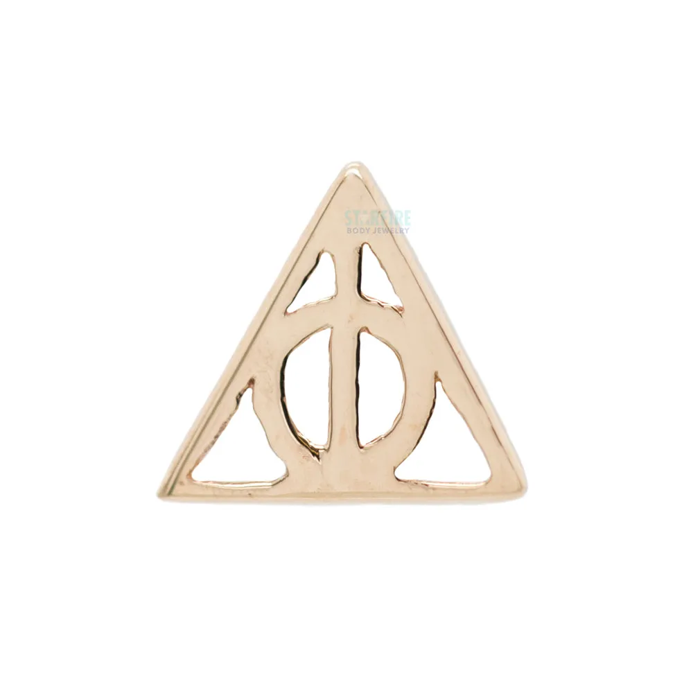 Deathly Hallows Threaded End in Gold