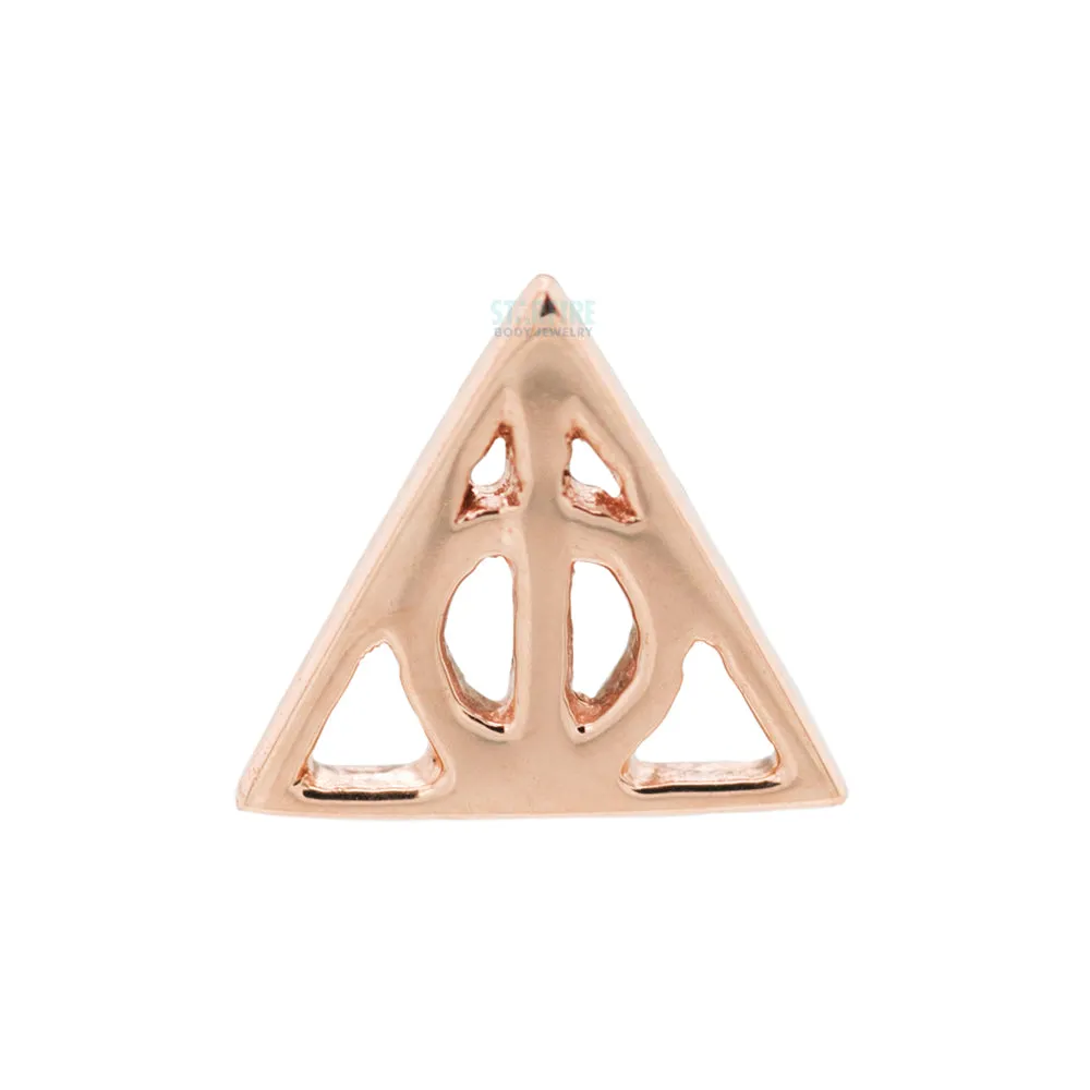 Deathly Hallows Threaded End in Gold