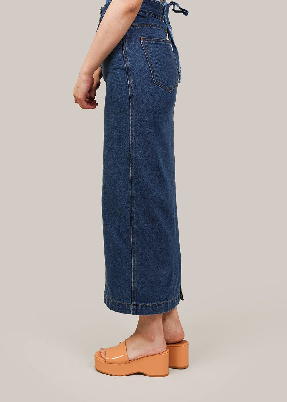 Denim Long Skirt