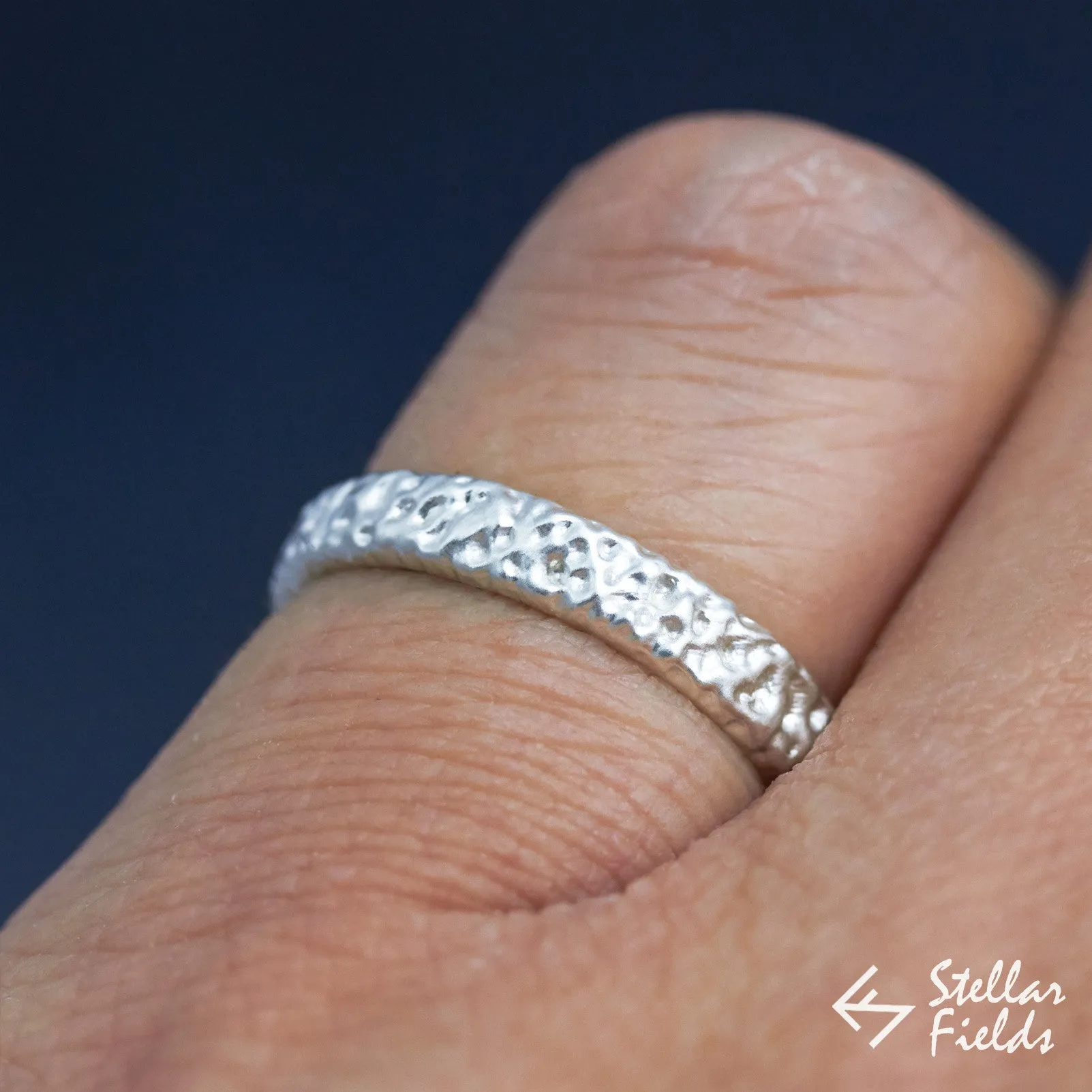 Diamond Modern Textured Wedding Ring Set