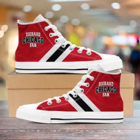 Diehard Chicago Fan Sports High Top Shoes White