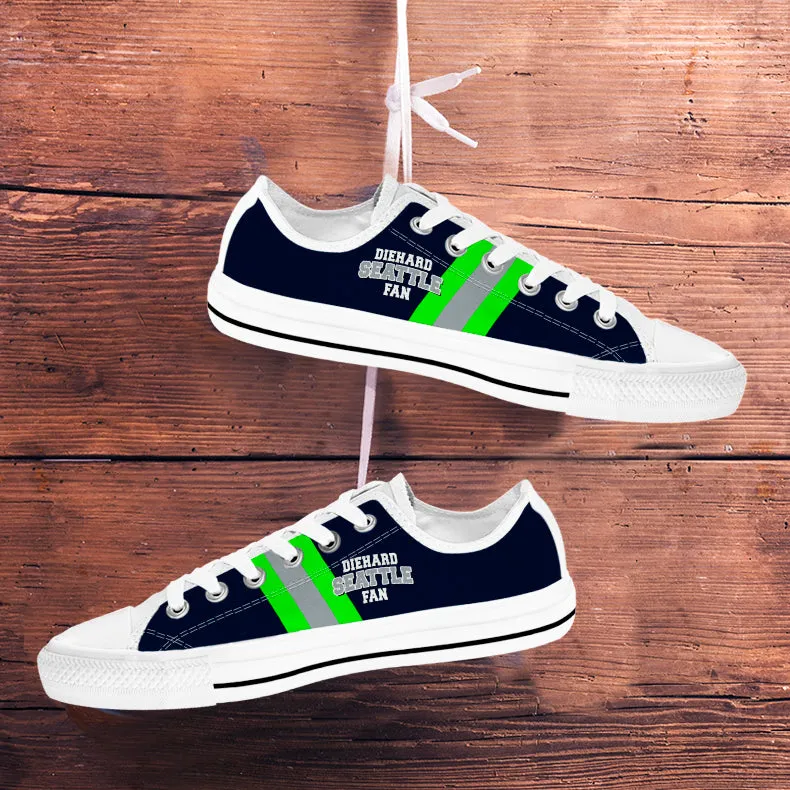 Diehard Seattle Fan Sports Low Top Shoes Navy