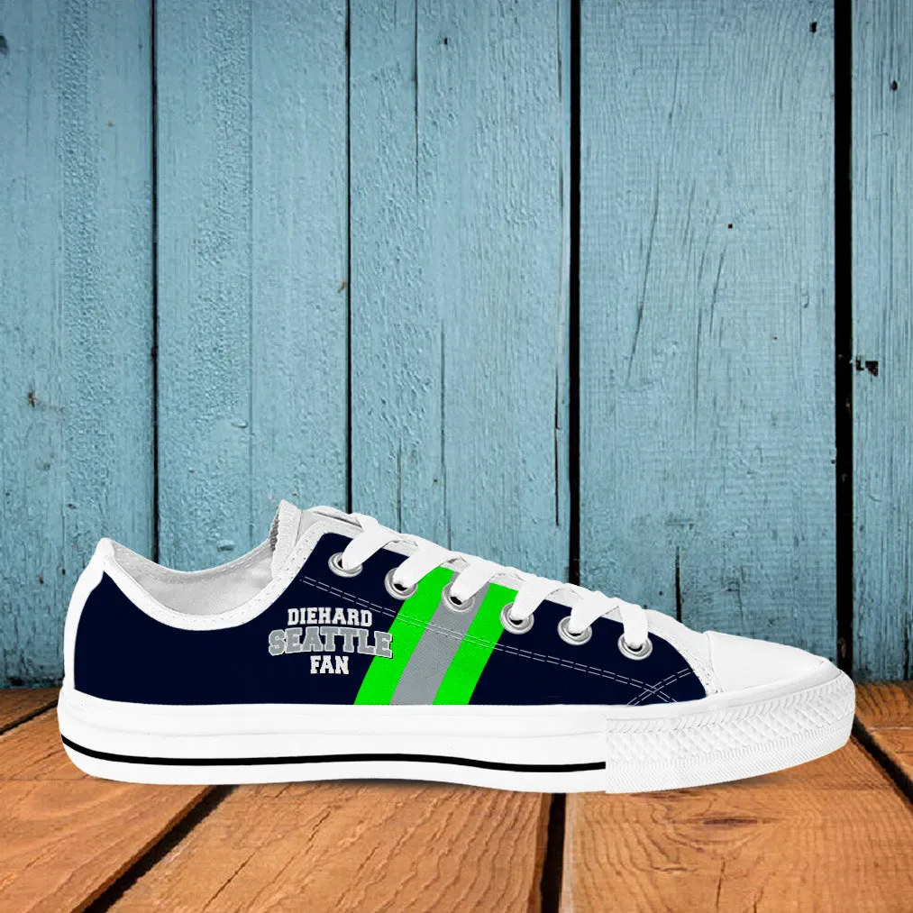 Diehard Seattle Fan Sports Low Top Shoes Navy