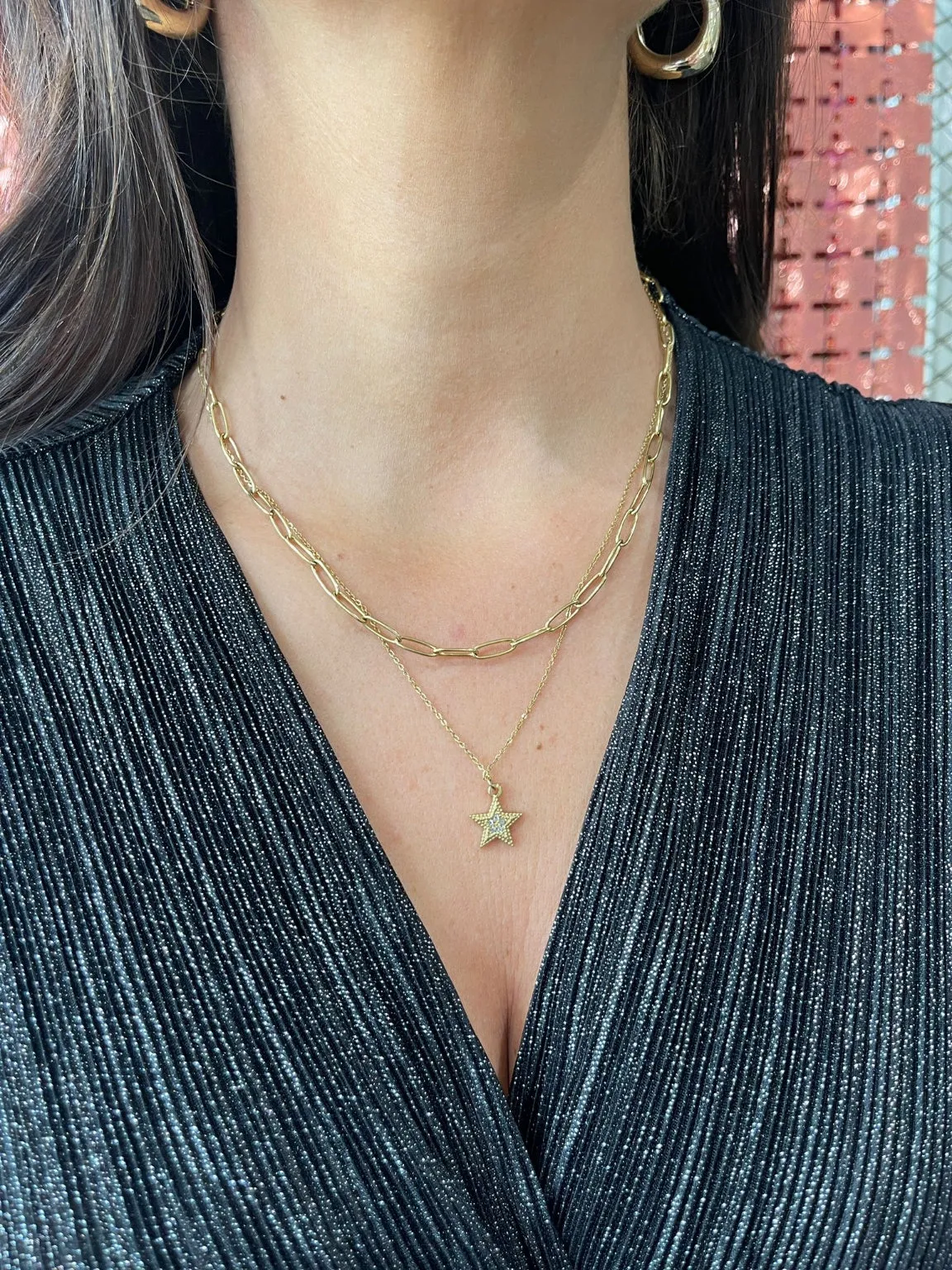 Double Chain Star Necklace