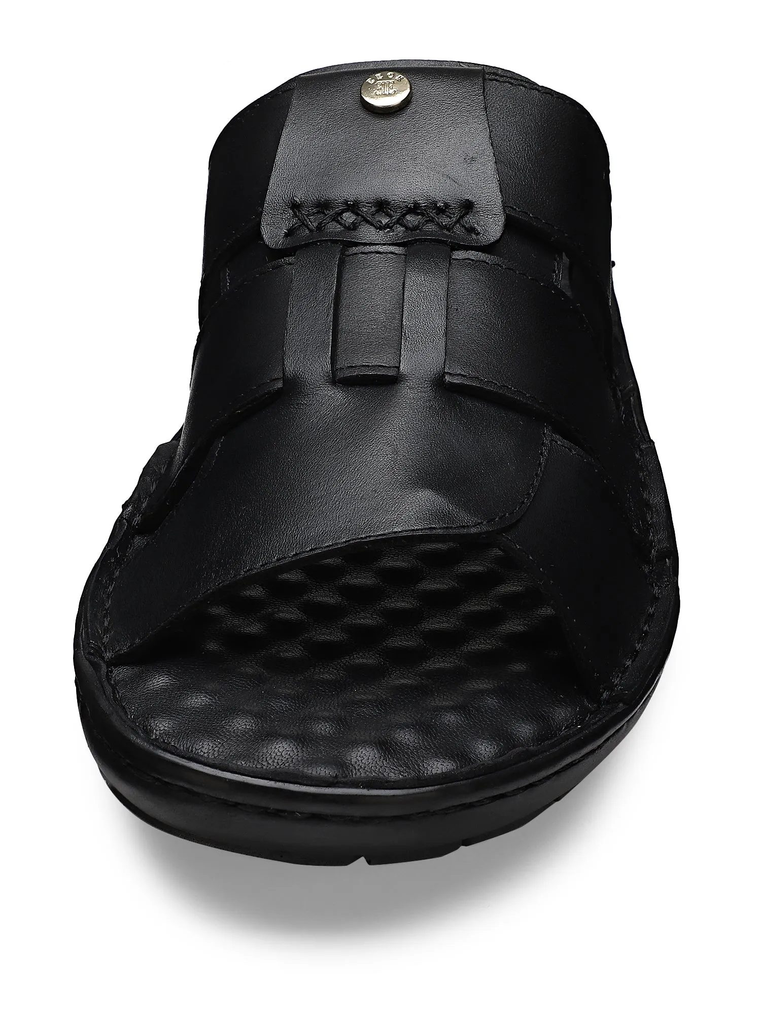 Ezok Men Norberto Black Leather Sandal 2301