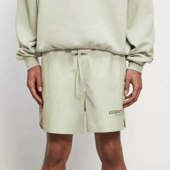 FEAR OF GOD Essentials 3M Reflective Nylon Shorts Sage