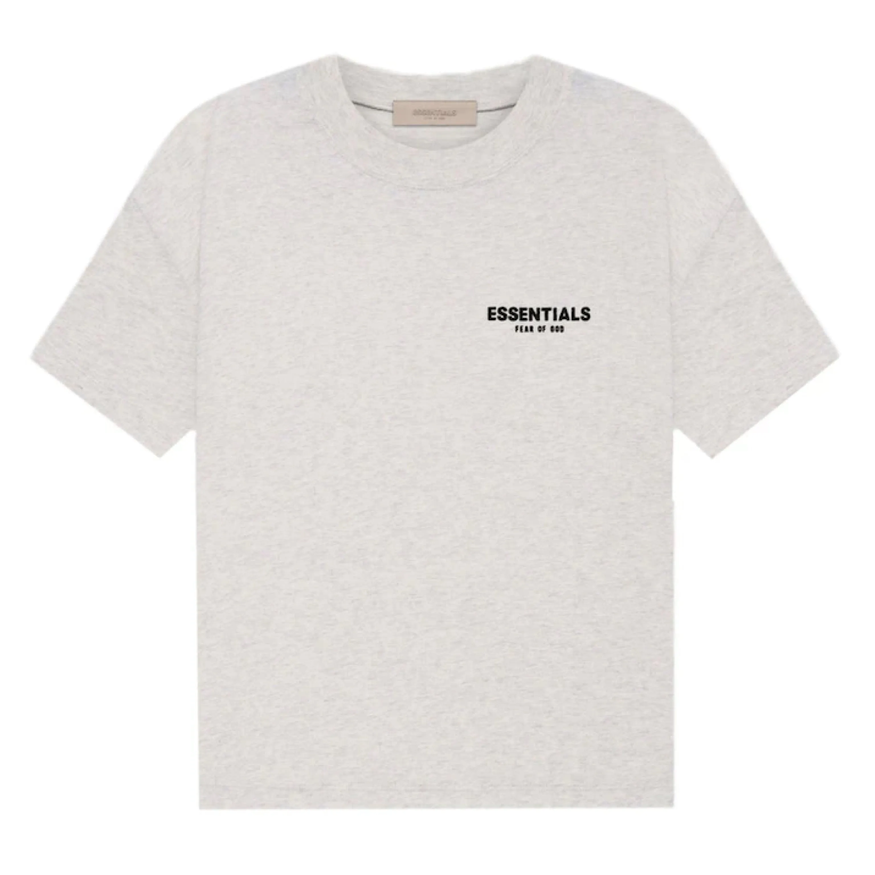 Fear of God Essentials Felt Logo Tee Light Oatmeal