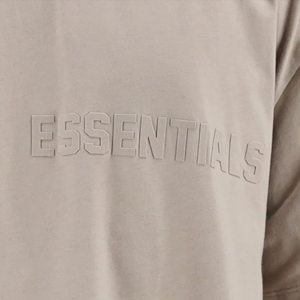 FEAR OF GOD Essentials Felt Logo Tee Smoke