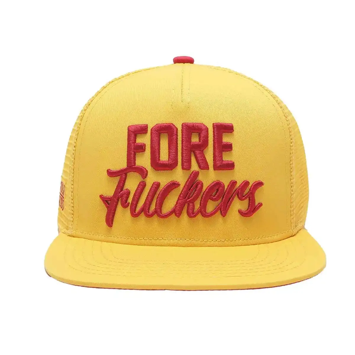 Fore Fuckers Yellow Trucker SnapBack Golf Hat