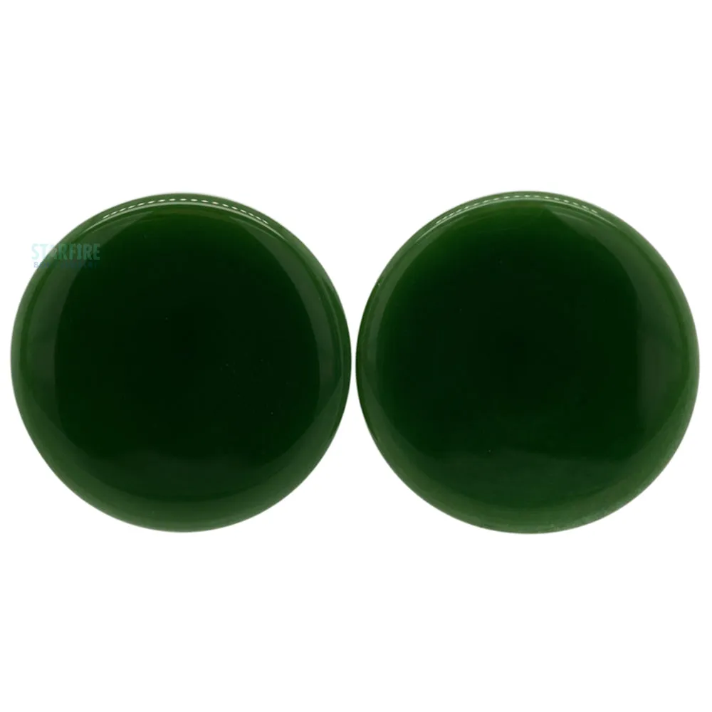 Glass Colorfront Plugs - Opaque Green