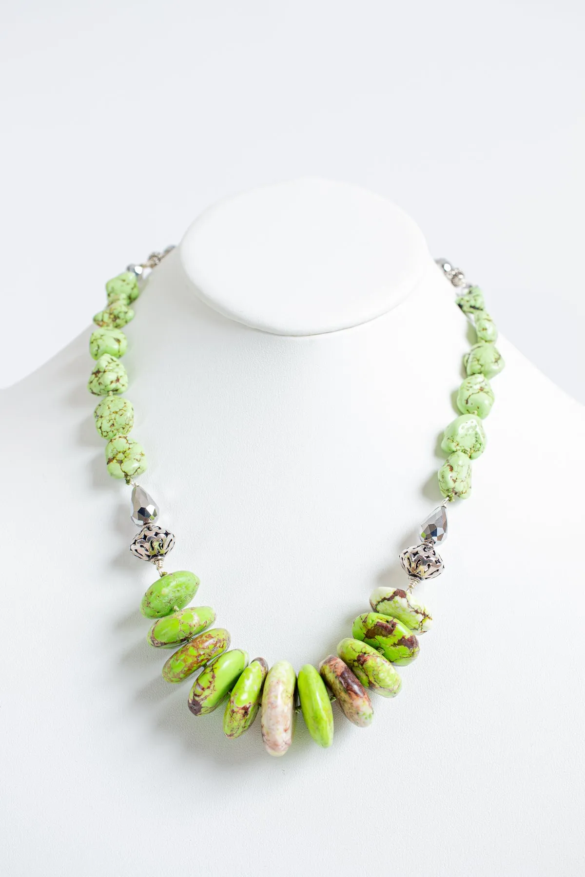 Green Magnesite Necklace & Earring Set